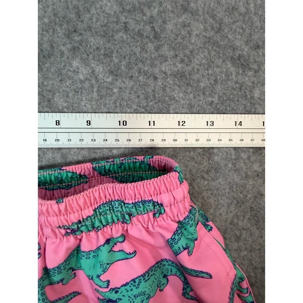 Chubbies Boys Pink Crocodile Swim Trunks Mesh Shorts Small 5.5 Inseam